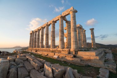Harabeler, poseidon Tapınağı, cape sounion, Yunanistan