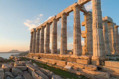 Harabeler, poseidon Tapınağı, cape sounion, Yunanistan