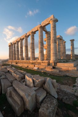 Harabeler, poseidon Tapınağı, cape sounion, Yunanistan