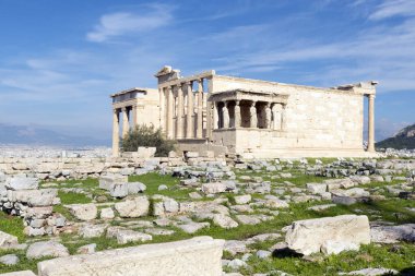 erechtheion athena ve poseidon için de ithaf Yunanistan Atina akropolisi kuzey tarafında antik Yunan tapınaktır.