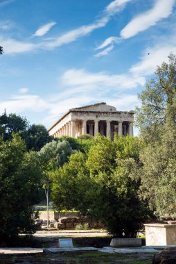 Tapınak hephaestus antik agora, Atina, Yunanistan