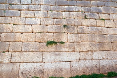 Antik Miken'de Atreus Hazinesi veya Agamemnon Türbesi'nin siklope duvarı, düzensiz şekil ve geçit büyüklüğünde büyük taşların kullanımı ile karakterizedir. 
