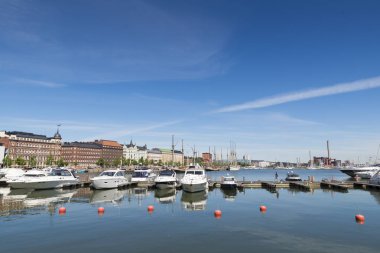 Helsinki south quay içinde güneşli yaz gün.