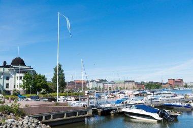 Helsinki south quay içinde güneşli yaz gün.