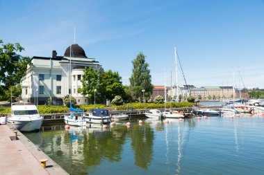 Helsinki south quay içinde güneşli yaz gün.