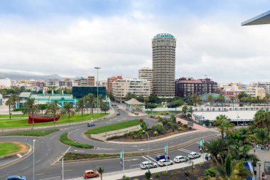 Las Palmas de Gran Canaria şehrinin panoraması. Kanarya Adaları. İspanya