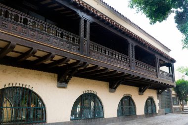 Balkonlar tipik Las Palmas, Kanarya Adaları, İspanya