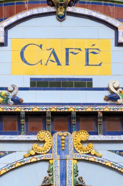 San Telmo Park 'taki büfe, Las Palmas de Gran Canaria İspanya. dekoratif ayrıntı