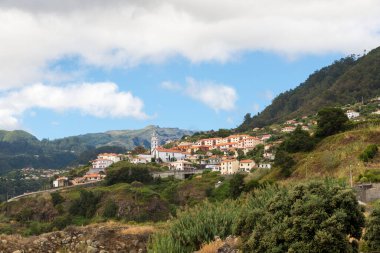FAIAL, MADEIRA, PORTUGAL - 6 Eylül 2017: Faial Town, Madeira Adası