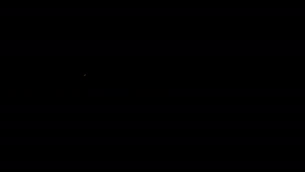 Mała Planeta Saturnowa Poruszająca Się Ciemnym Czarnym Tle — Wideo stockowe