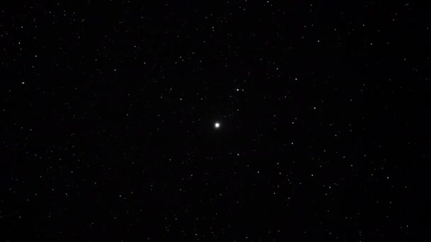 Polar Star Closeup Time Lapse Φώτα Ίχνος Αεροπλάνου — Αρχείο Βίντεο