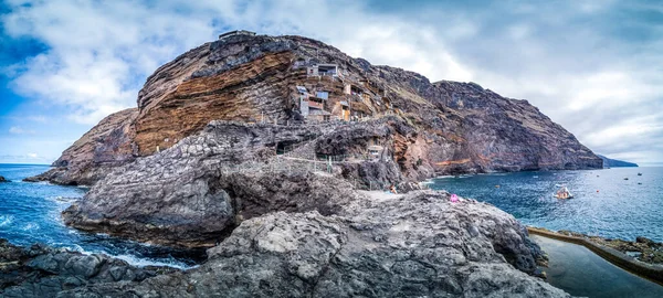 Spektakulär Panoramautsikt Över Puntagorda Hamn Palma — Stockfoto