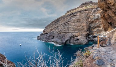 La Palma Panorama 'daki Poris de Candelaria köyünün ikonik körfezi