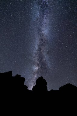 Samanyolunun altındaki sert kayalar, dikey bileşim