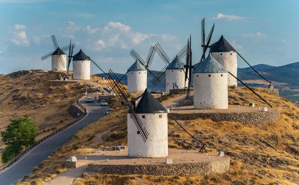 Antique Vintage Windmill Array Hill Consuegra City Stock Image
