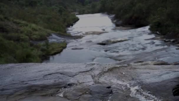 Experimente Vista Fascinante Vale Encantado Caparao Com Rio Cascata Com — Vídeo de Stock
