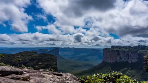 Watch Stunning Landscapes Chapada Diamantina Pai Ignacios Viewpoint Showcasing Vertical — Stock Video