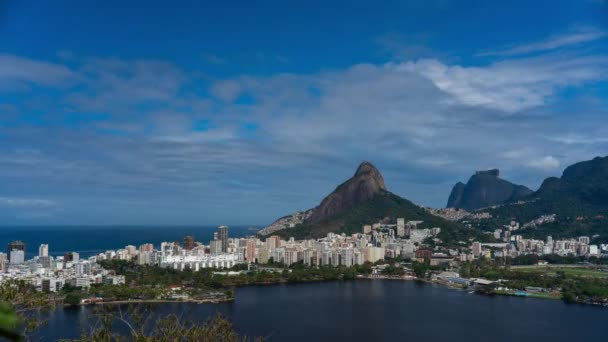 Timelapse Del Paisaje Urbano Rio Janeiros Con Monumentos Como Rosinha — Vídeos de Stock
