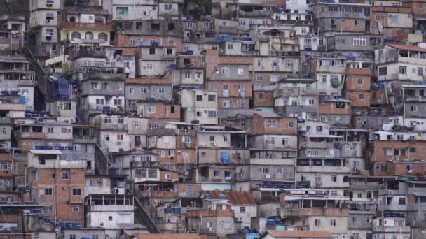 Moderní Modrá Lanovka Jižní Americe Kontrastuje Extrémní Chudobou Hustě Osídlených — Stock video