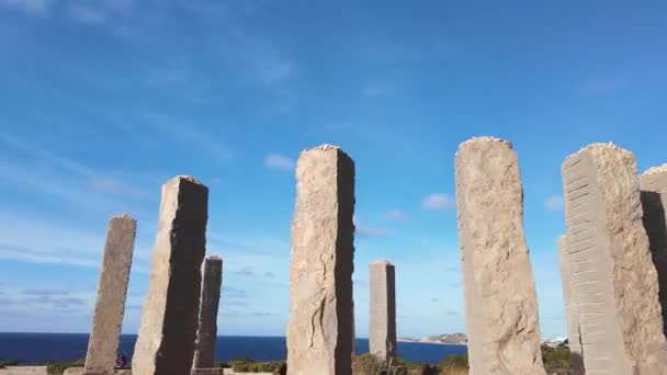 Vídeo Lapso Tempo Antigo Círculo Pedra Destacando Importância Histórica — Vídeo de Stock