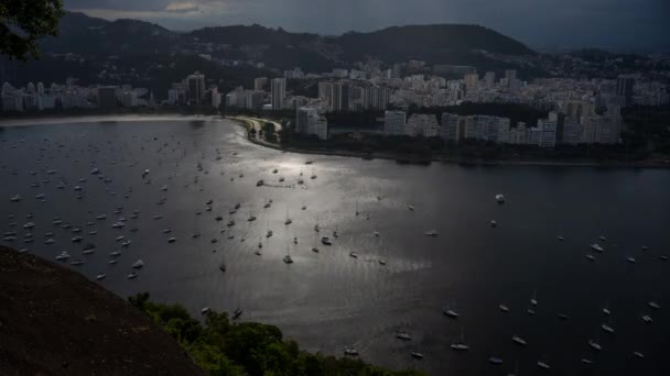 Belo Lapso Tempo Uma Marina Movimentada Com Pequenos Barcos Capturados — Vídeo de Stock