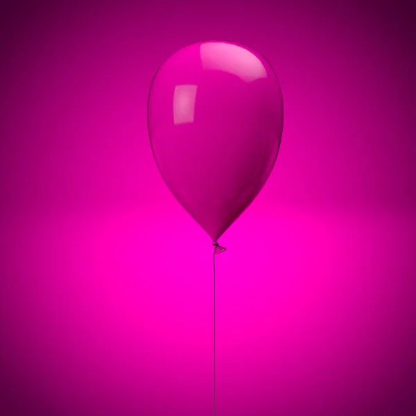 purple balloons on a pink background. 3d rendering