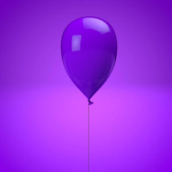 Фиолетовый Шарик Изолирован Белом Фоне Рендеринг — стоковое фото