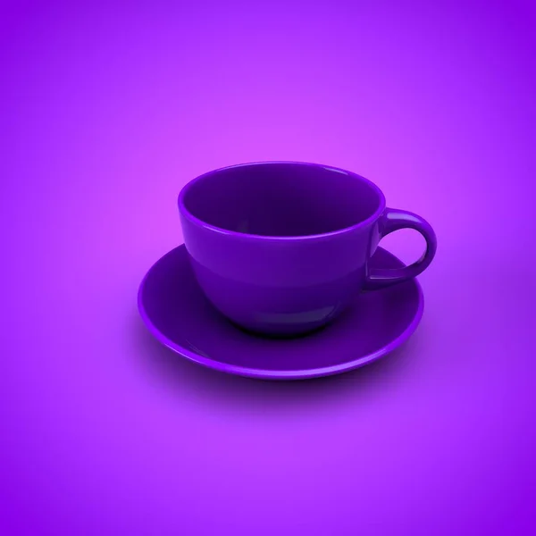 Белая Чашка Кофе Розовом Фоне Иллюстрация — стоковое фото