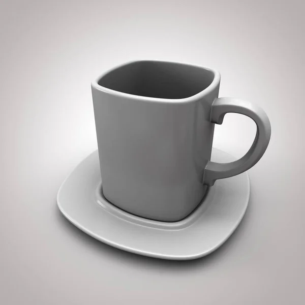 Biała Filiżanka Kawy Czarnym Tle — Zdjęcie stockowe