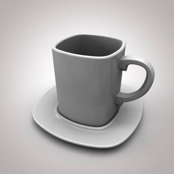 Weiße Tasse Kaffee Auf Schwarzem Hintergrund — Stockfoto