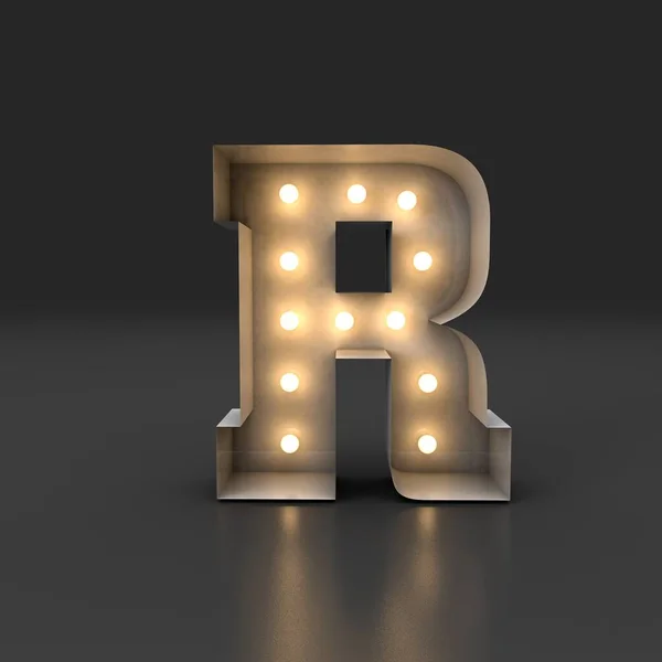 stock image 3d render of a gold font with a light spot