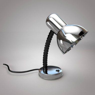 Koyu arkaplan üzerinde beyaz ve gri bir metal musluğun kırpma yolu ile 3D görüntülenmesi