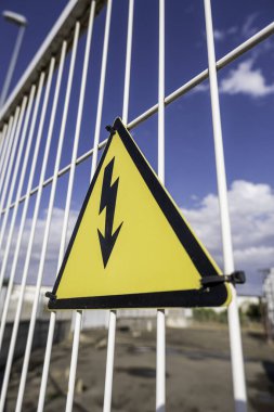 Detail of danger information sign, electricity