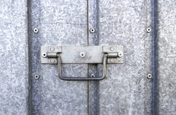 Detail Metal Handle Open Close Door Street — Stock Photo, Image