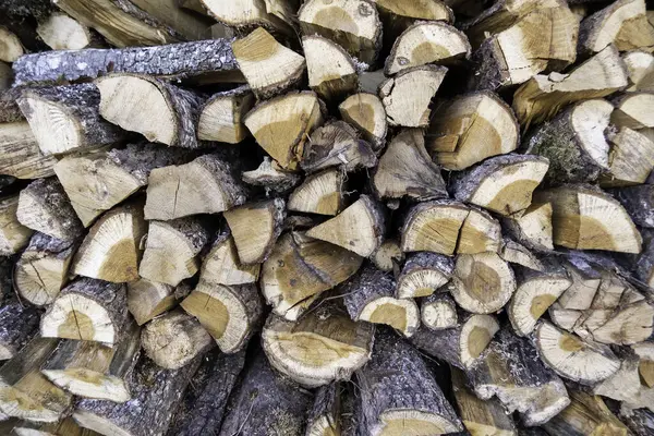 Soğuk Kışta Yakılacak Odun Yakılacak Odun Isıtılacak Odun Parçaları — Stok fotoğraf