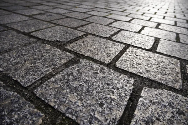Detail Old Handmade Stone Flooring Pedestrians — Stock Photo, Image