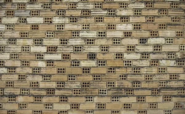 Detail Van Oude Terracotta Bakstenen Muur Bouw — Stockfoto
