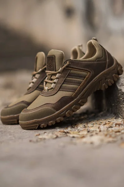 Scarpe Ginnastica Dell Esercito Pietre Calzature Militari Sneakers Terreni Montagna — Foto Stock