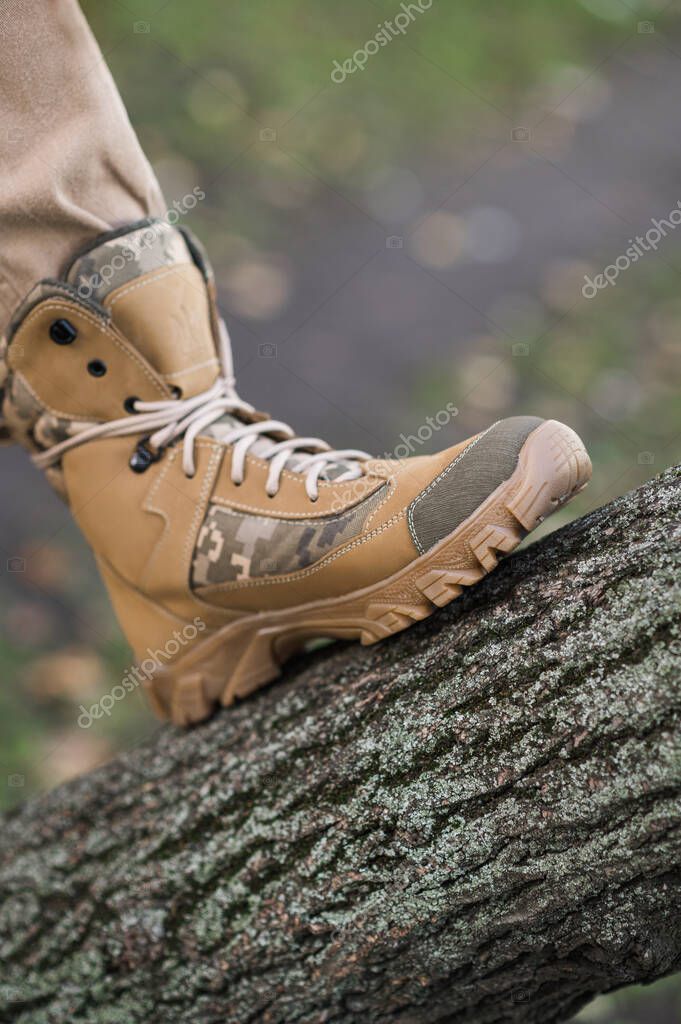 Botas Impermeables Cuero Militar Botas Altas Demi Season Color