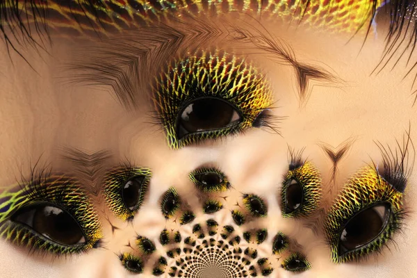Художественная Иллюстрация Женского Глаза — стоковое фото