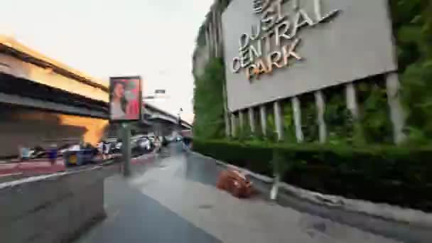 Tiden Går Thailand Bangkok Går Genom Staden Högkvalitativ Film — Stockvideo