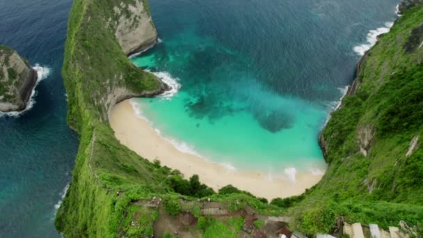 Vista Drone Nusa Penida Ilha Bali Imagens Alta Qualidade — Vídeo de Stock