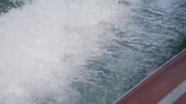 Hullámok Permet Hajóról Közelkép Kiváló Minőségű Fullhd Felvételek — Stock videók