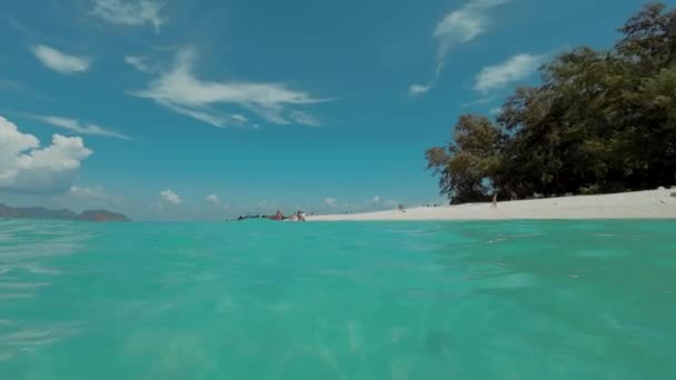 Pure Blue Ocean Island Thailand View Water High Quality Footage — 비디오