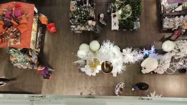 Decoração Ano Novo Uma Das Lojas Alemanha — Vídeo de Stock
