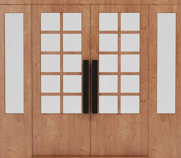 Realistische Render Double Door — Stockfoto
