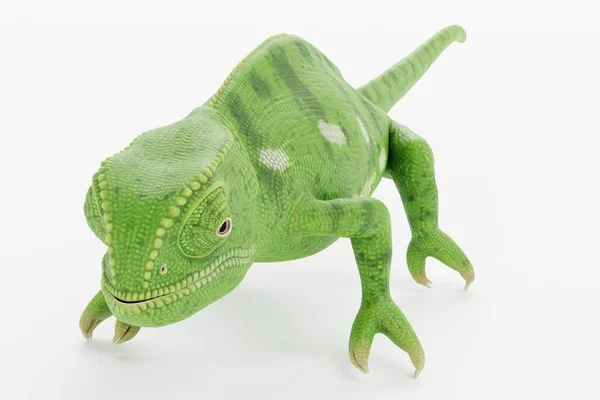 Realistische Render Van Flap Necked Chameleon — Stockfoto