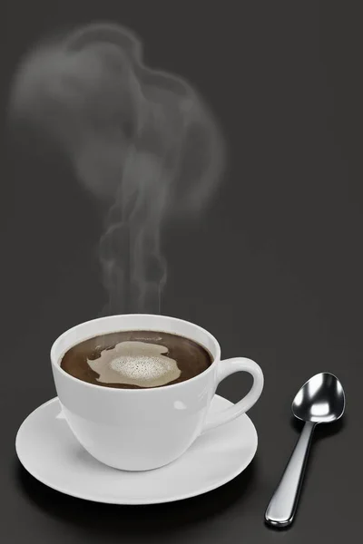現実的な3Dコーヒーカップのレンダリング — ストック写真