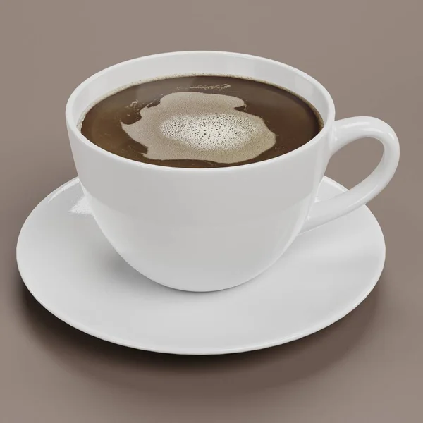 Realistic Render Cup Coffee — Stock Photo, Image
