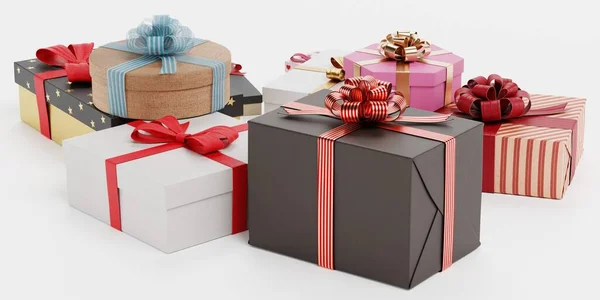 Realistische Render Van Gifts Collectie — Stockfoto